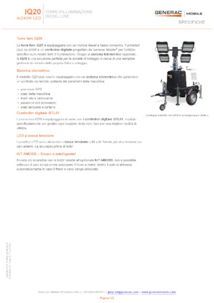 Tours d'éclairage Generac Mobile iQ 20