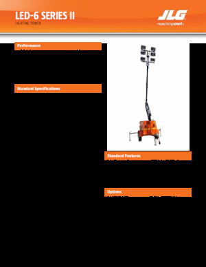 Tours d'éclairage JLG LED-6 Series II