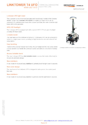 Tours d'éclairage Generac Mobile Linktower T4 UFO