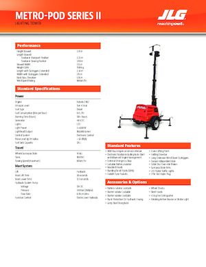 Tours d'éclairage JLG Metro-POD