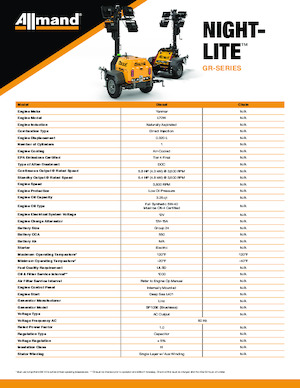 Tours d'éclairage Allmand Night-Lite GL series