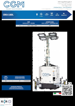 Tours d'éclairage CGM OK6-160L