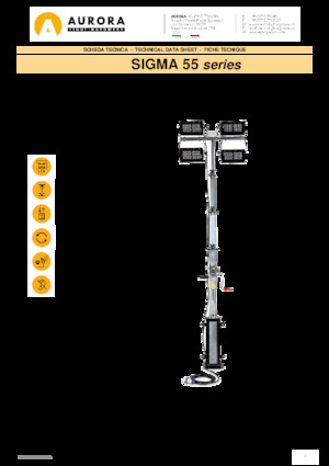 Tours d'éclairage Aurora Sigma 55 2x160W