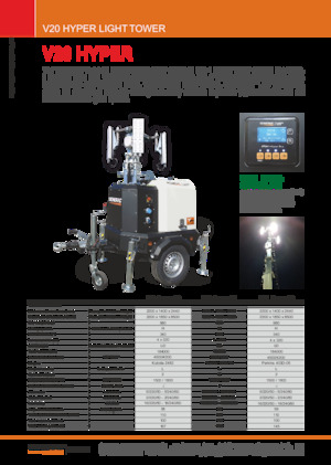 Tours d'éclairage Generac Mobile V 20 Hyper K2