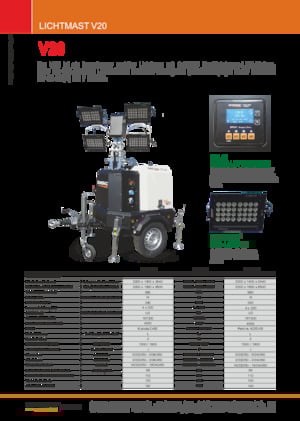 Tours d'éclairage Generac Mobile V 20 Y2