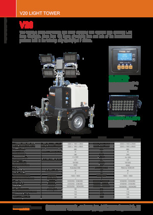 Tours d'éclairage Generac Mobile V 20 Y2
