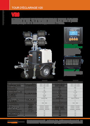 Tours d'éclairage Generac Mobile V 20 Y2