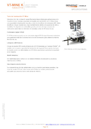 Tours d'éclairage Generac Mobile VT-MINE K