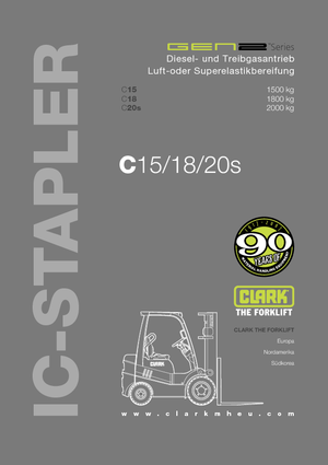 Chariots élevateurs frontaux à gaz Clark C20 s L
