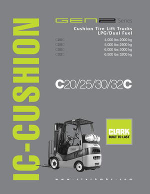 Chariots élevateurs frontaux à gaz Clark C20 C