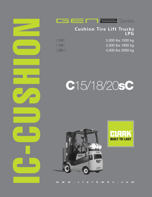 Chariots élevateurs frontaux à gaz Clark C20 s C