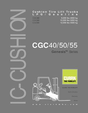 Chariots élevateurs frontaux à gaz Clark CGC 55