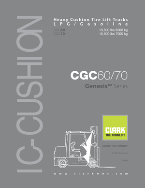 Chariots élevateurs frontaux à gaz Clark CGC 60