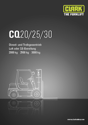 Chariots élevateurs frontaux à gaz Clark CQ 30 L