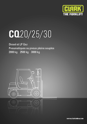 Chariots élevateurs frontaux à gaz Clark CQ 30 L