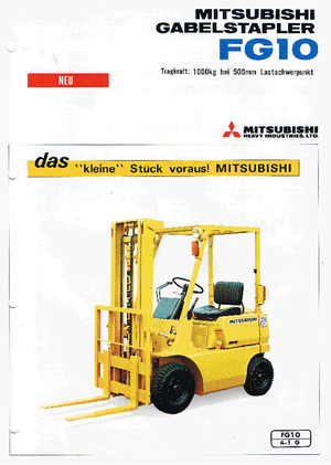Chariots élevateurs frontaux à gaz Mitsubishi FG 10 T