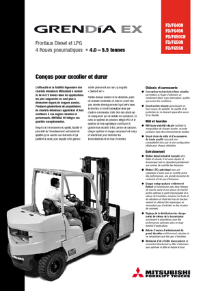 Chariots élevateurs frontaux à gaz Mitsubishi FG50CN