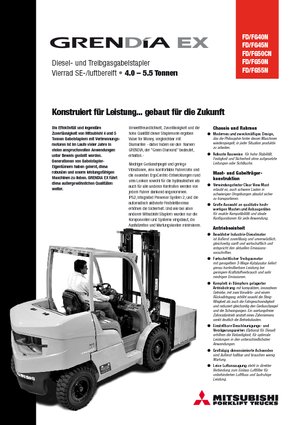 Chariots élevateurs frontaux à gaz Mitsubishi FG50CN