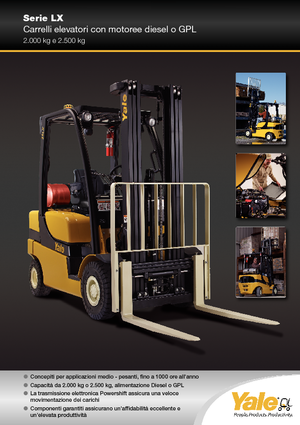 Chariots élevateurs frontaux à gaz Yale GLP 25 LX