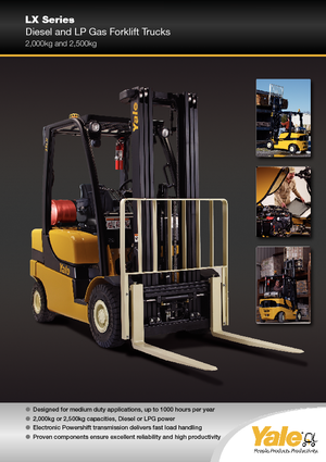 Chariots élevateurs frontaux à gaz Yale GLP 25 LX