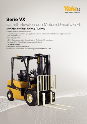 Chariots élevateurs frontaux à gaz Yale GLP 25VX Productivity