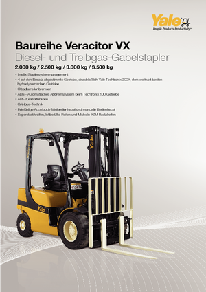 Chariots élevateurs frontaux à gaz Yale GLP 35VX Productivity