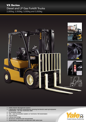 Chariots élevateurs frontaux à gaz Yale GLP 35 VX