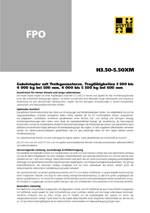 Chariots élevateurs frontaux à gaz Hyster H 5.00 XM