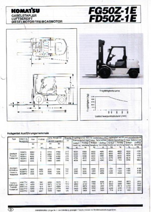 Chariots élevateurs frontaux à gaz Komatsu FG 50 Z 1 E