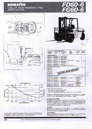 Chariots élevateurs frontaux à gaz Komatsu FG 60-6