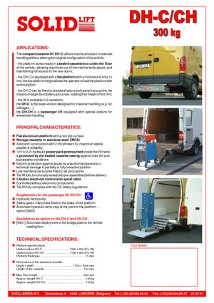 Chargement montées sur camions Dhollandia DH-CH