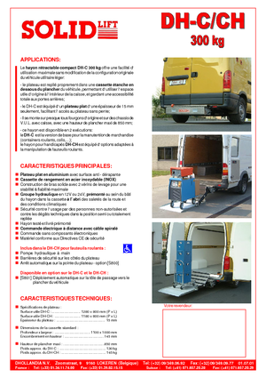 Chargement montées sur camions Dhollandia DH-CH