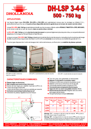 Chargement montées sur camions Dhollandia DH-LSP 3-4-6