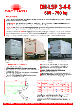 Chargement montées sur camions Dhollandia DH-LSP 3-4-6