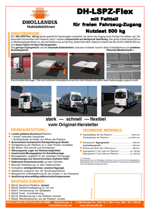 Chargement montées sur camions Dhollandia DH-LSPZ Flex