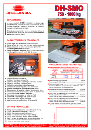 Chargement montées sur camions Dhollandia DH-SMO