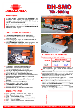 Chargement montées sur camions Dhollandia DH-SMO
