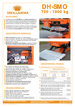 Chargement montées sur camions Dhollandia DH-SMO