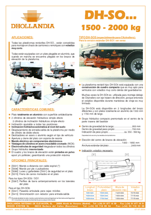 Chargement montées sur camions Dhollandia DH-SO 8