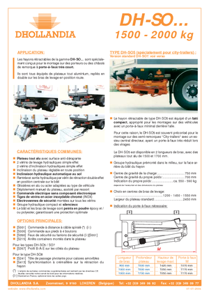 Chargement montées sur camions Dhollandia DH-SO 8