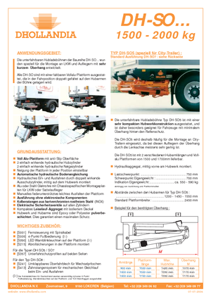 Chargement montées sur camions Dhollandia DH-SO 8