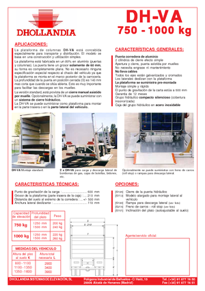 Chargement montées sur camions Dhollandia DH-VA