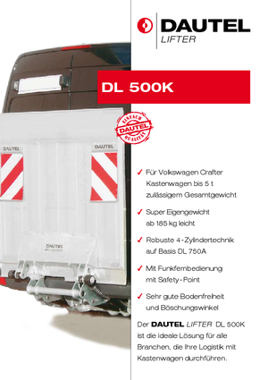 Chargement montées sur camions DAUTEL DL 500 K/ 750 K