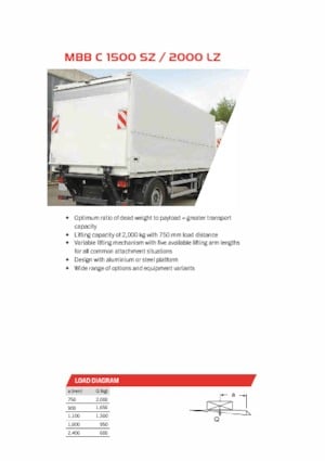 Chargement montées sur camions MBB Palfinger MBB C 1500 SZ