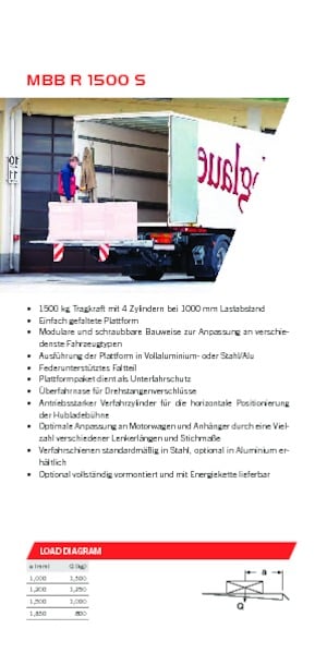 Chargement montées sur camions MBB Palfinger MBB R 1500 S