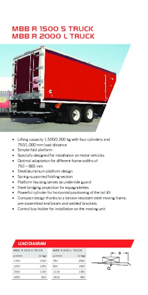 Chargement montées sur camions MBB Palfinger MBB R 2000 L TRUCK