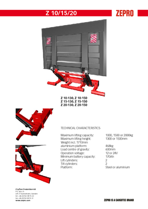 Chargement montées sur camions ZEPRO Z 15-150