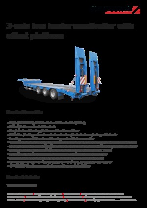 Semi-remorques/porte engins Schwarzmüller 3-axle low loader semitrailer with offset platform - reinforced - extendible