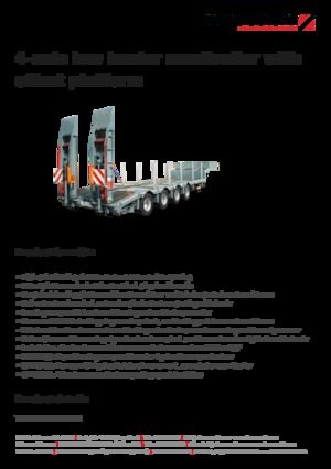 Semi-remorques/porte engins Schwarzmüller 4-axle low loader semitrailer with offset platform - reinforced - extendible