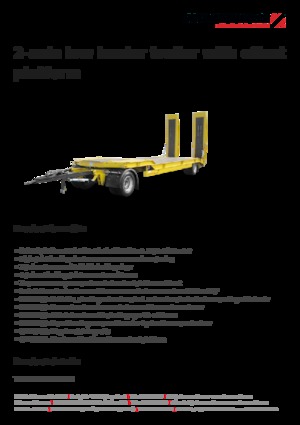 Remorques surbaissées Schwarzmüller 2-axle low loader trailer with offset platform